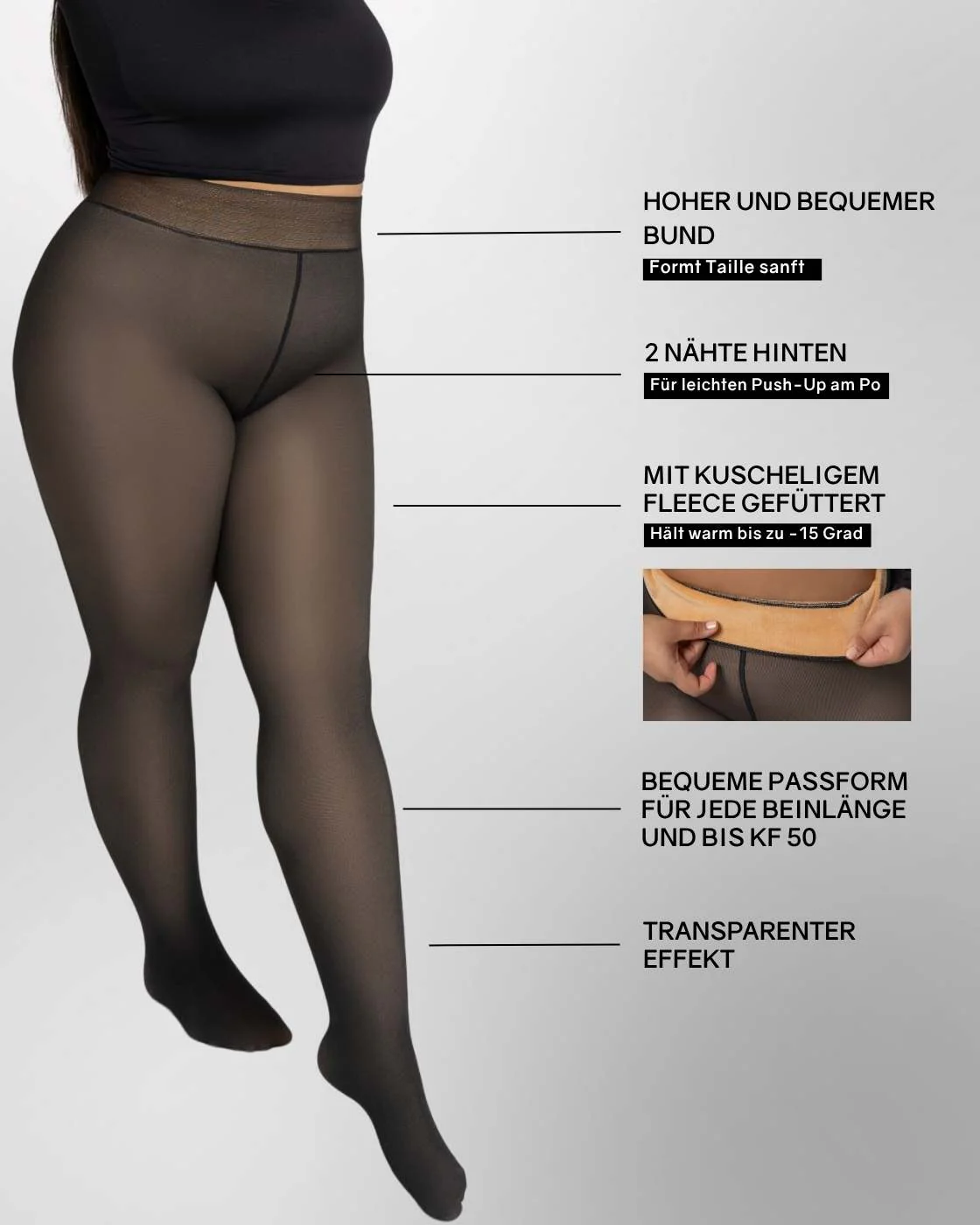InvisiTights™ | gefütterte Strumpfhose - Image 7
