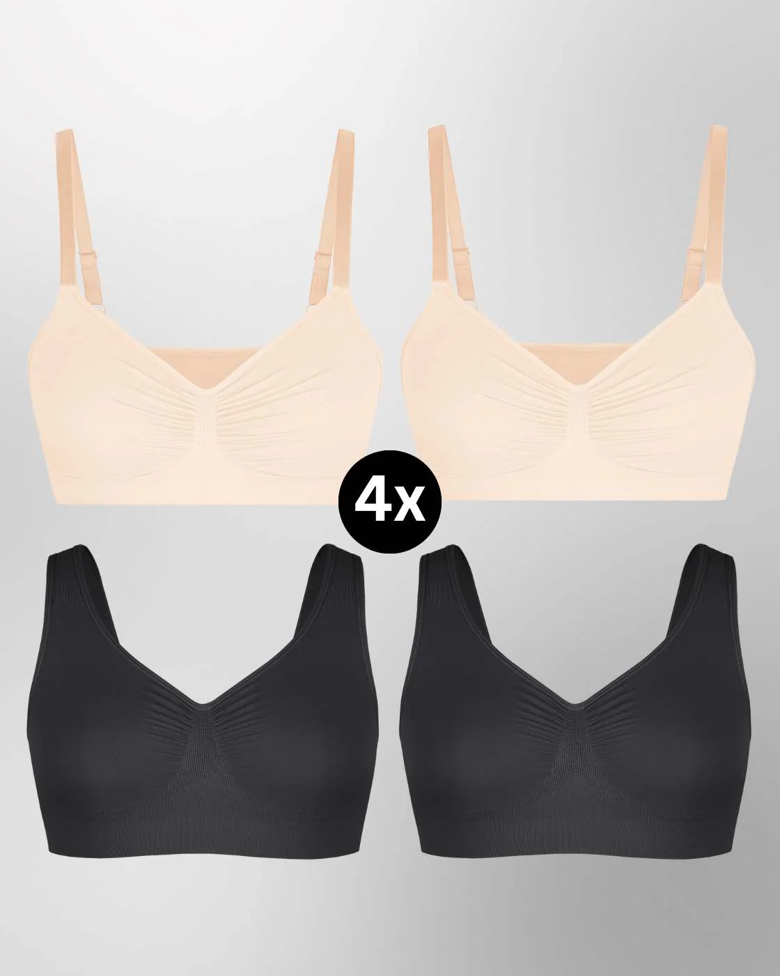 InvisiBra "Soft" 1.0 & 2.0 - Bügellose BHs zum Reinschlüpfen - 4er Set - Image 20