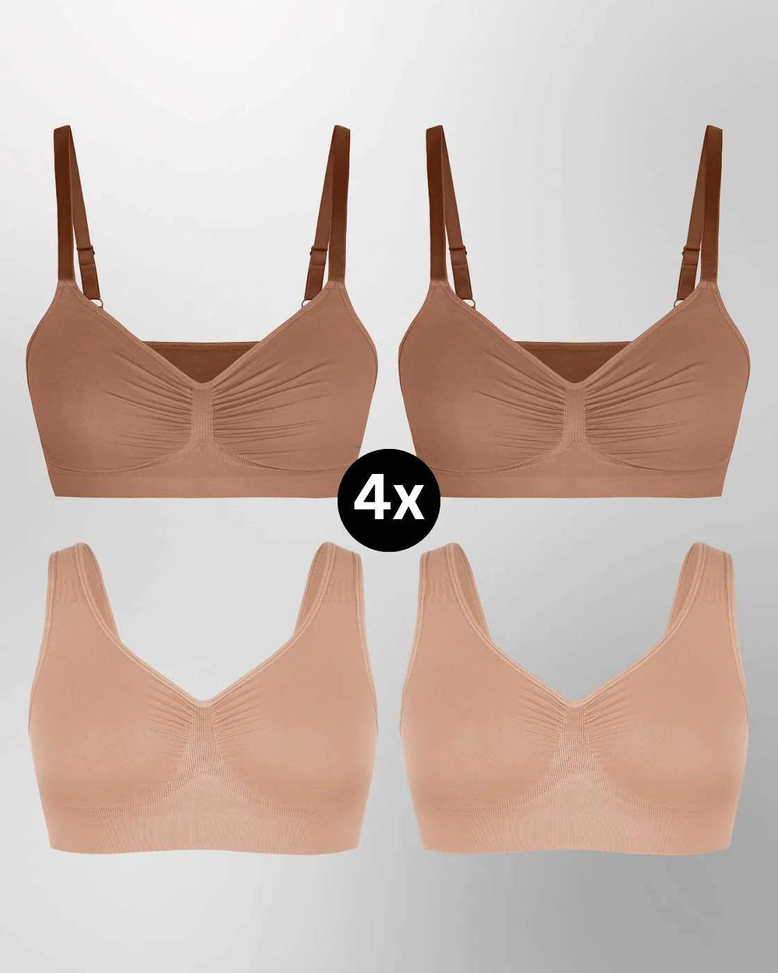 InvisiBra "Soft" 1.0 & 2.0 - Bügellose BHs zum Reinschlüpfen - 4er Set - Image 23
