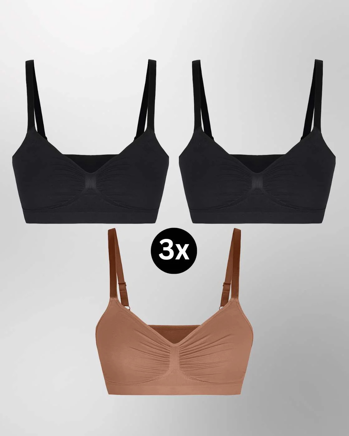 InvisiBra "Soft" 1.0 - Bügelloser BH zum Reinschlüpfen - 3er Set - Image 17