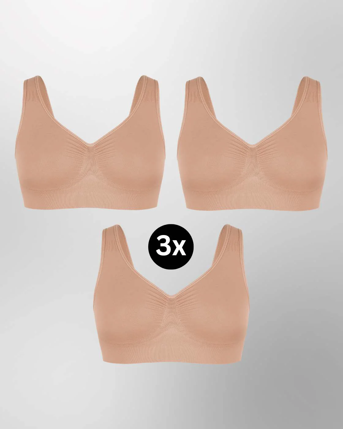 InvisiBra "Soft" 2.0 - Bügelloser BH mit breiten Komfort-Trägern - 3er Set - Image 18
