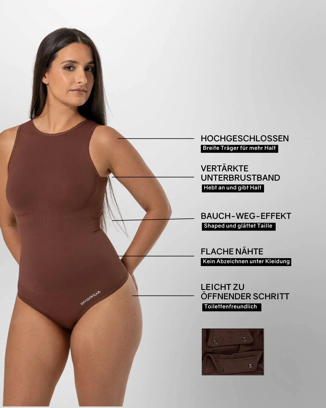 PREMIUM InvisiShape | Eco 🌱 Shaping Body Hochgeschlossen - Image 36