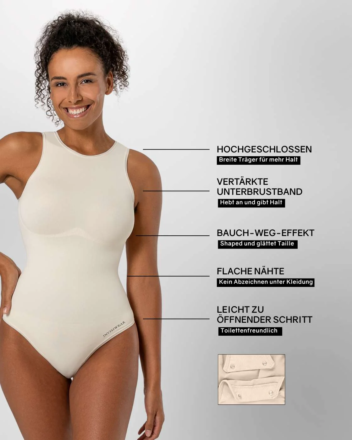 PREMIUM InvisiShape | Eco 🌱 Shaping Body Hochgeschlossen - Image 6