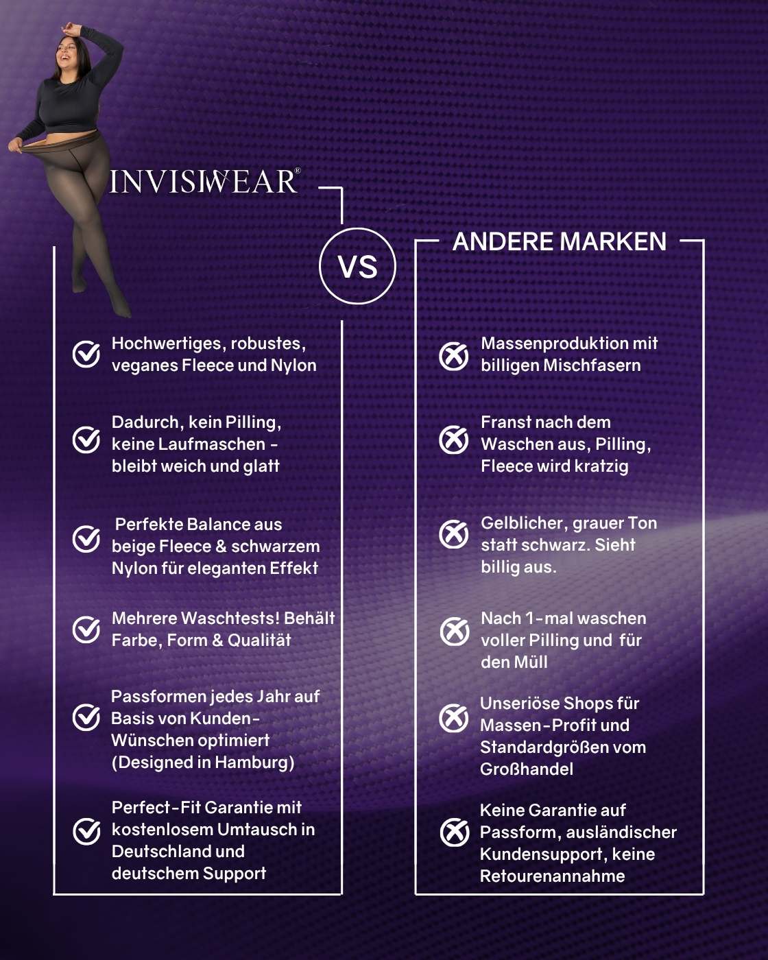 InvisiTights™ | gefütterte Strumpfhose mit einer Naht - Image 15