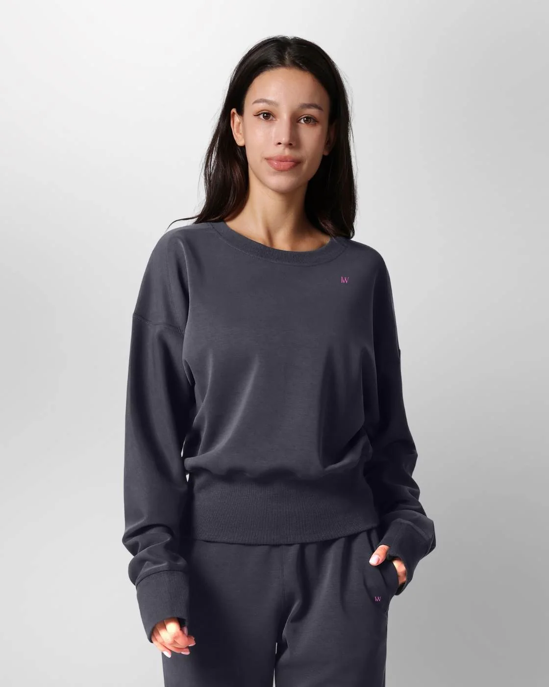 Loungewear - Langarmshirt mit Rippbündchen - Image 13