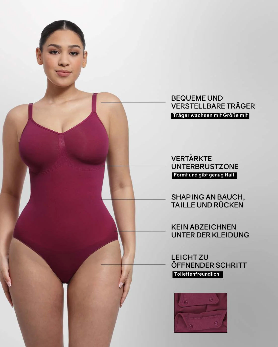 PREMIUM Body mit Panty und breiteren Trägern - Image 20