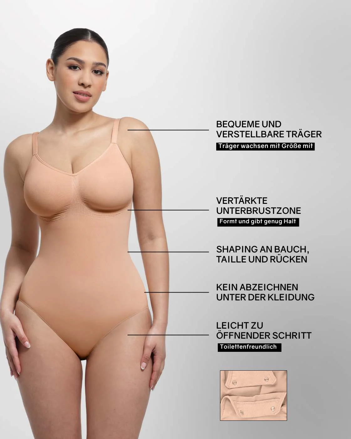 PREMIUM Body mit Panty und breiteren Trägern - Image 34