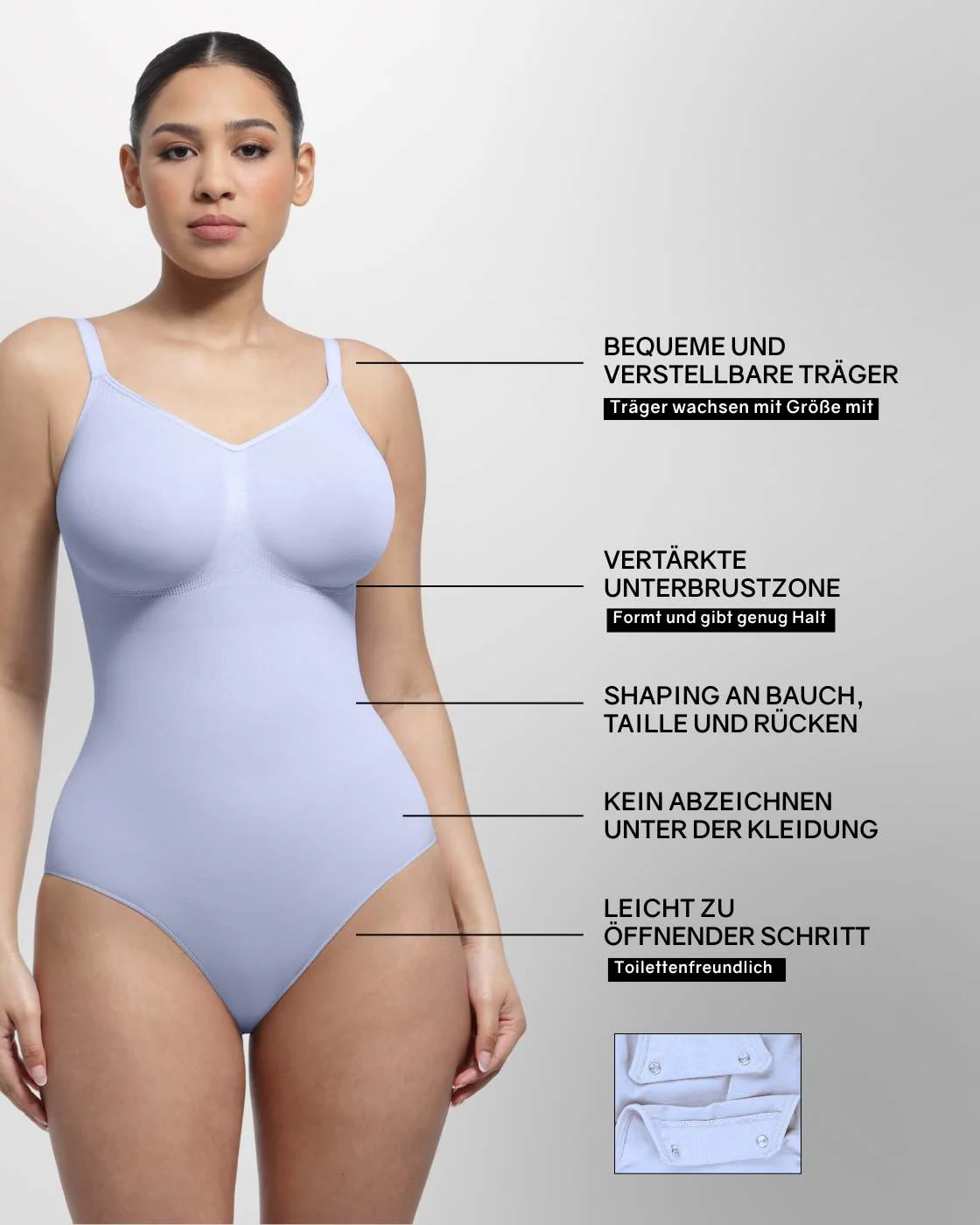 PREMIUM Body mit Panty und breiteren Trägern - Image 48