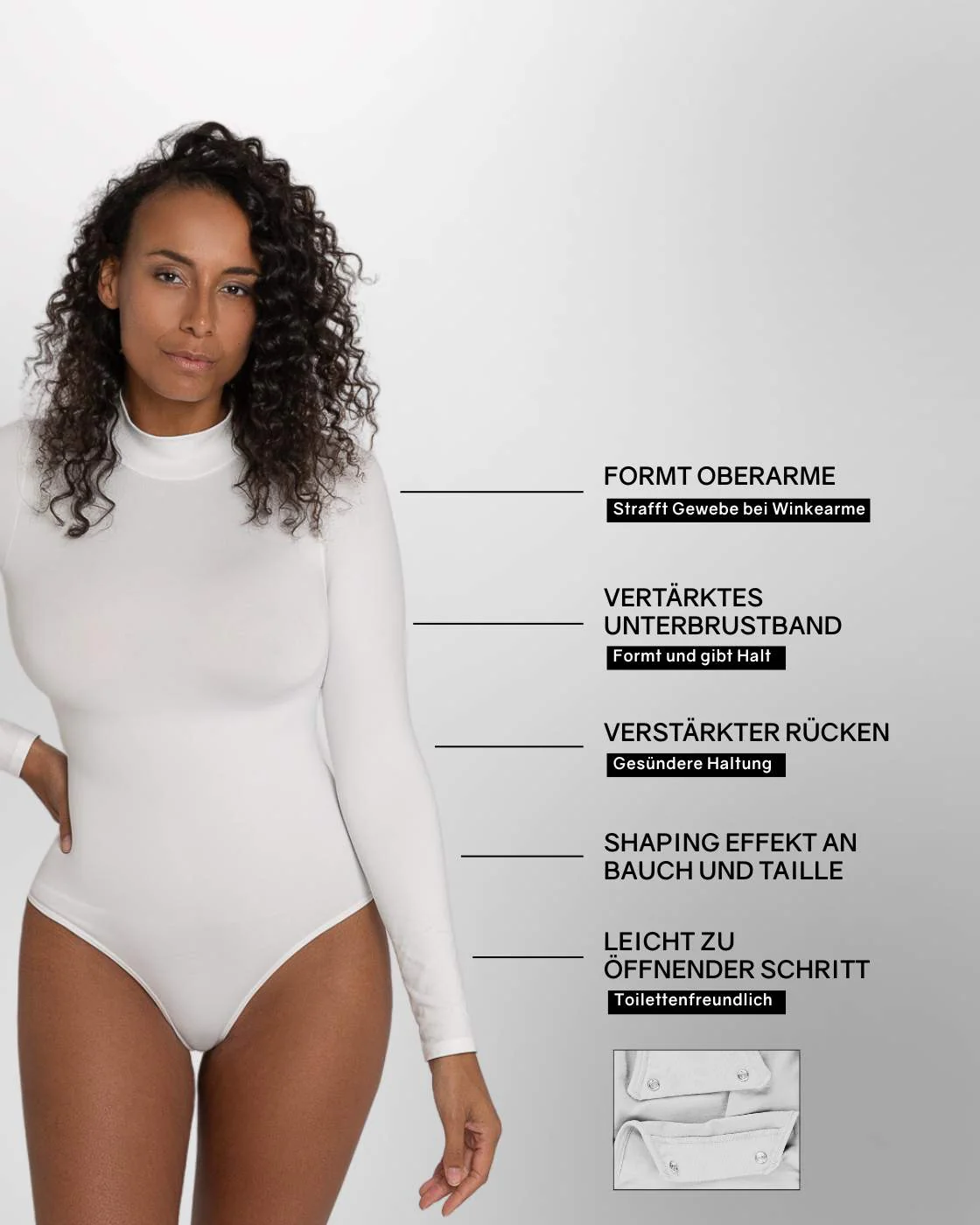 PREMIUM InvisiShape | Eco 🌱 Shaping Body mit langen Armen & Rollkragen - Image 36