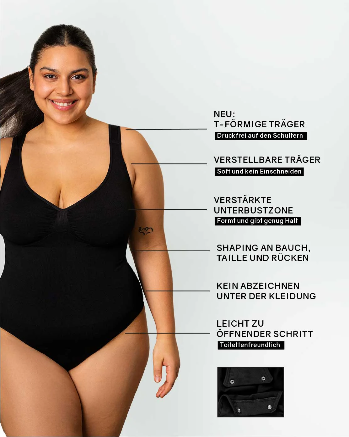 PREMIUM InvisiShape - Shaping Body Panty mit extra breiten Trägern - Image 20