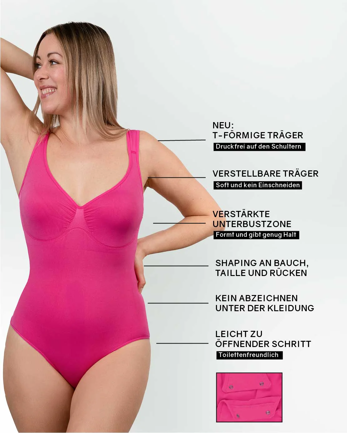 PREMIUM InvisiShape - Shaping Body Panty mit extra breiten Trägern - Image 48