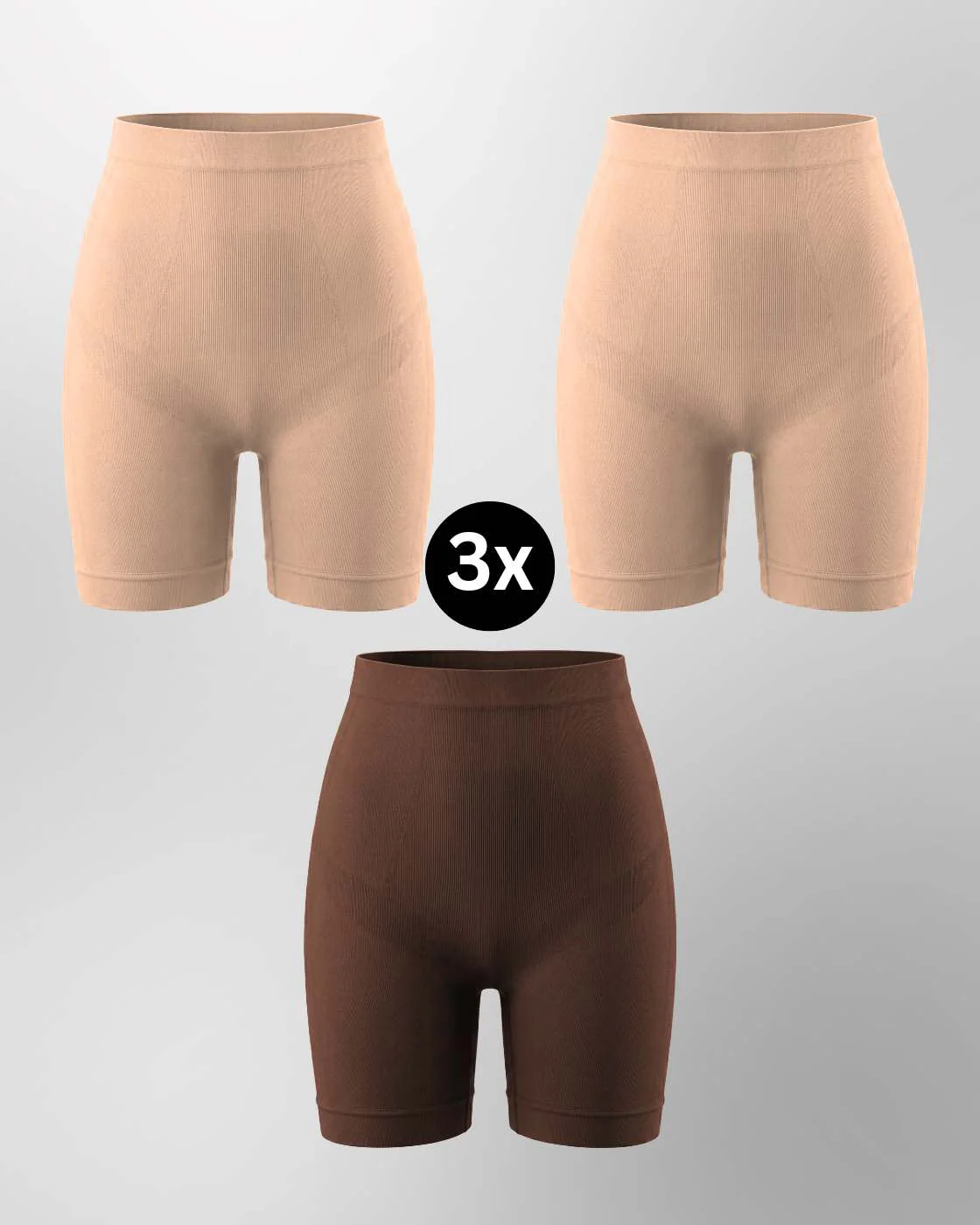 PREMIUM InvisiShape - Shaping Shorts "Soft" - 3er Set - Image 19