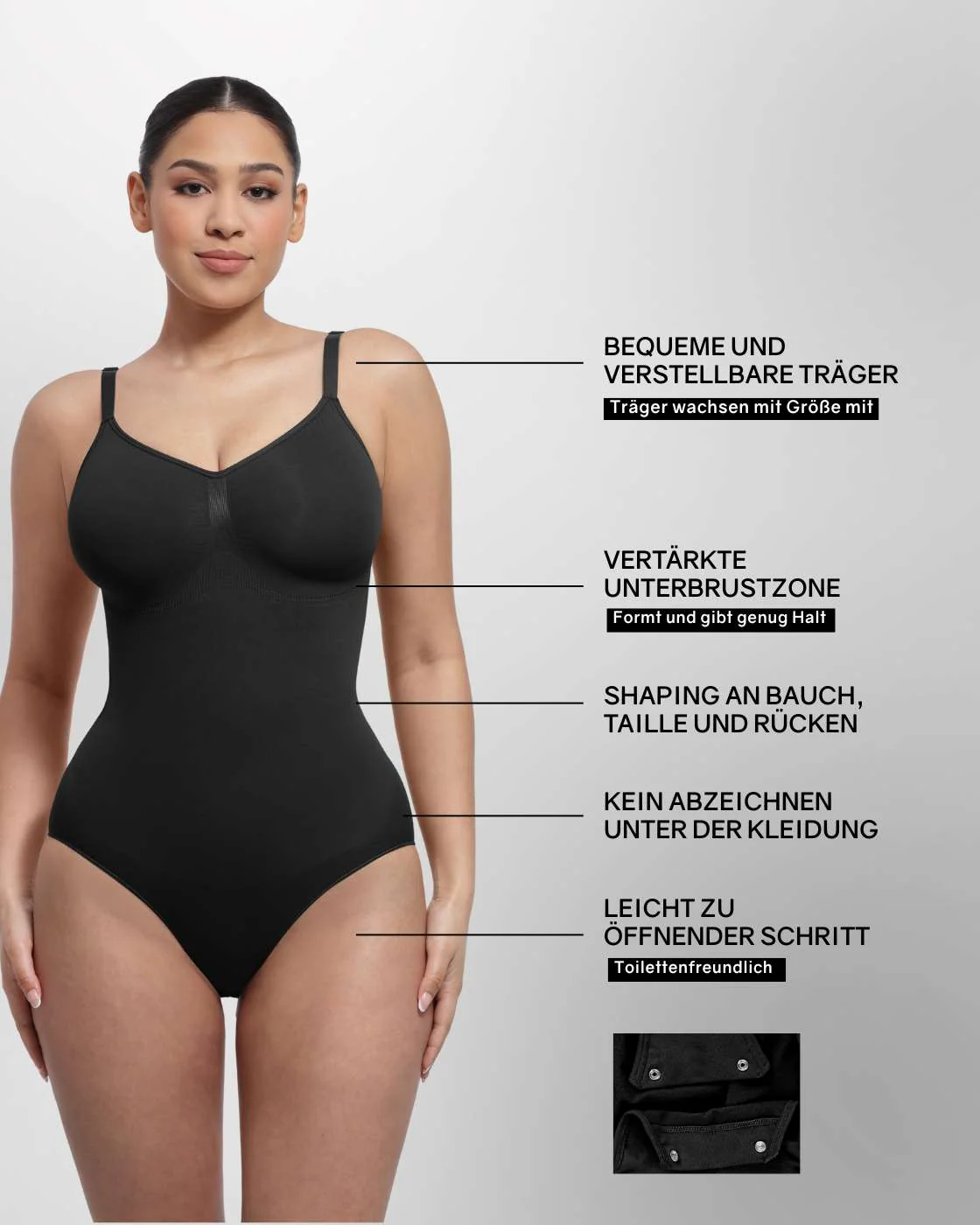 PREMIUM Body mit Panty und breiteren Trägern - Image 6
