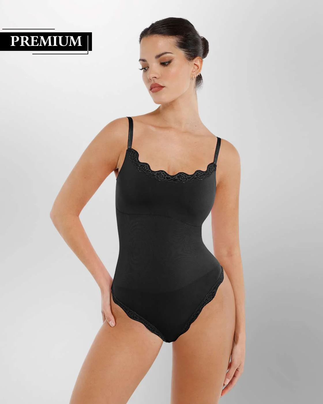 PREMIUM Shaping Body mit Tanga und Spitzendetails - Image 15