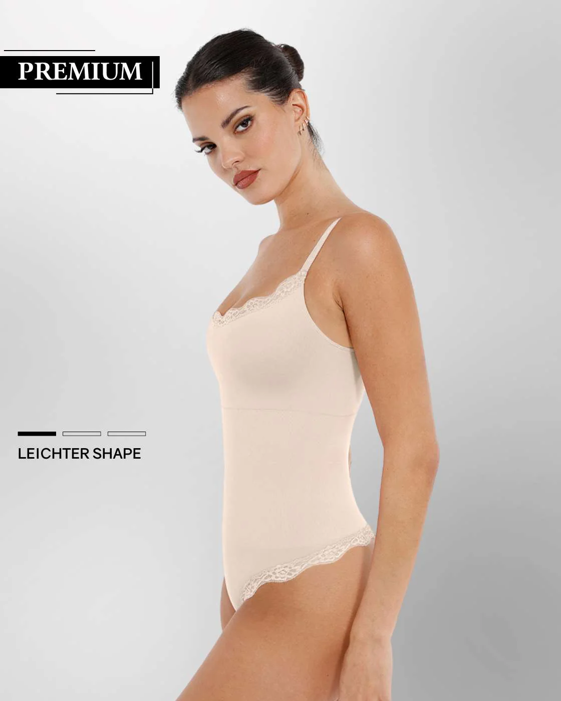PREMIUM Shaping Body mit Tanga und Spitzendetails - Image 3