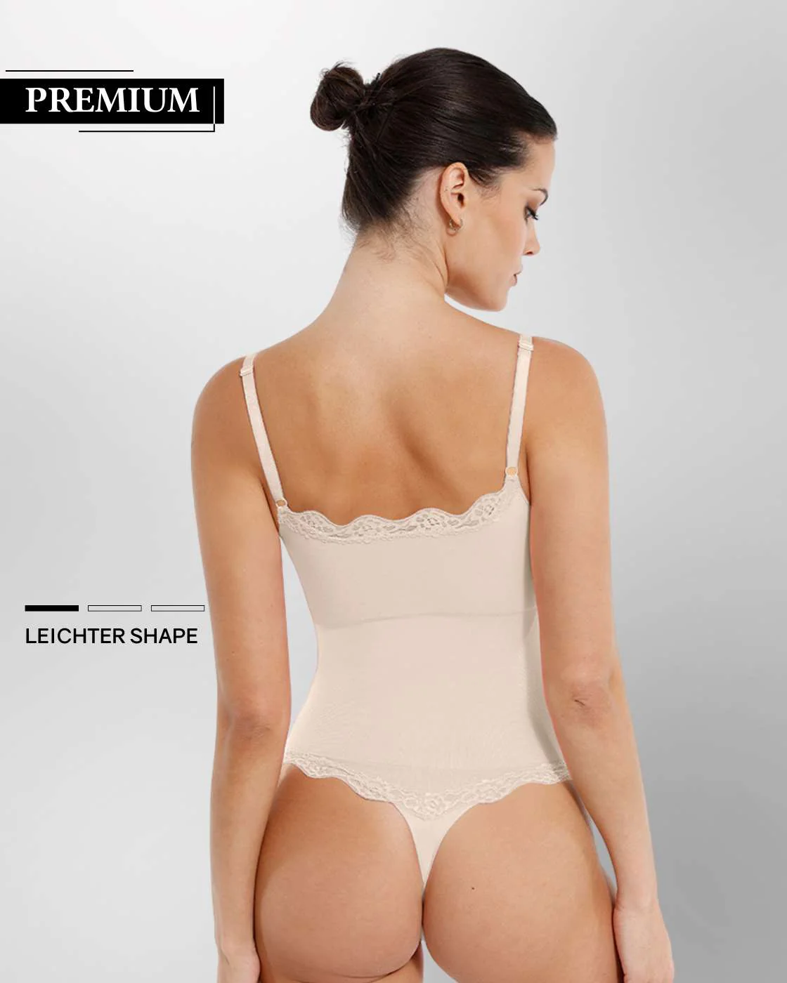 PREMIUM Shaping Body mit Tanga und Spitzendetails - Image 4