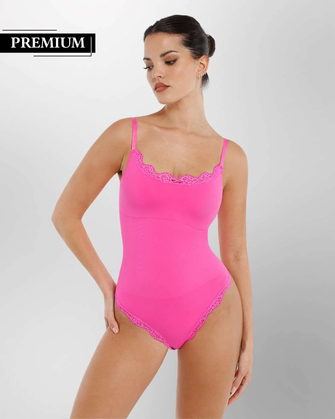 PREMIUM Shaping Body mit Tanga und Spitzendetails - Image 43