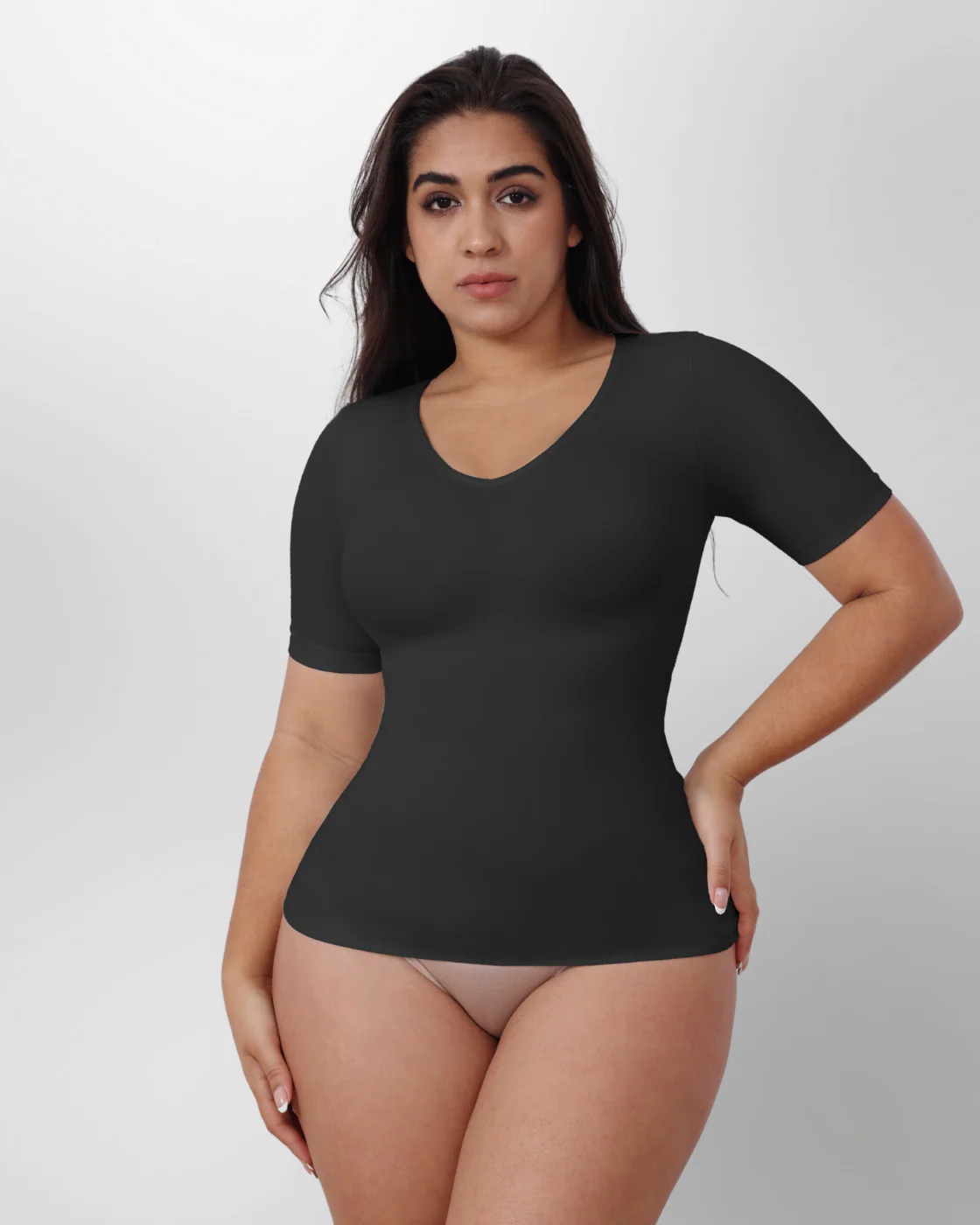 Shaping T-Shirt mit V-Ausschnitt - Image 12
