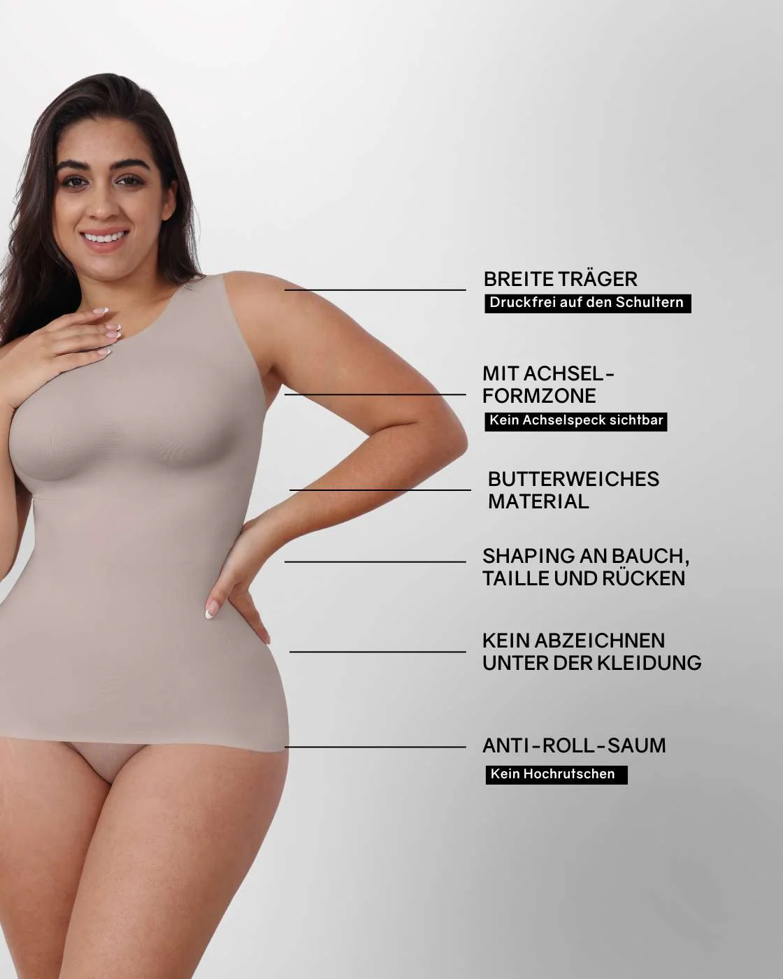 Shaping Top mit breiten Trägern hochgeschlossen - Image 19